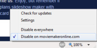 Slå AdBlock Plus fra for moviemakeronline.com i Internet Explorer