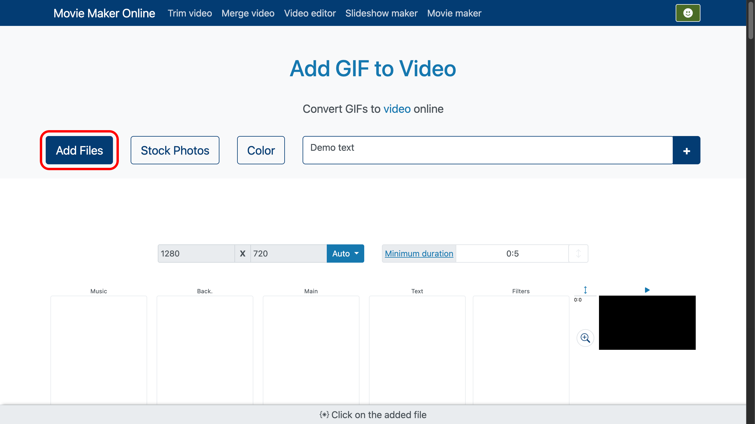 Konvertér video til GIF – upload din GIF til videoredigeringsprogrammet